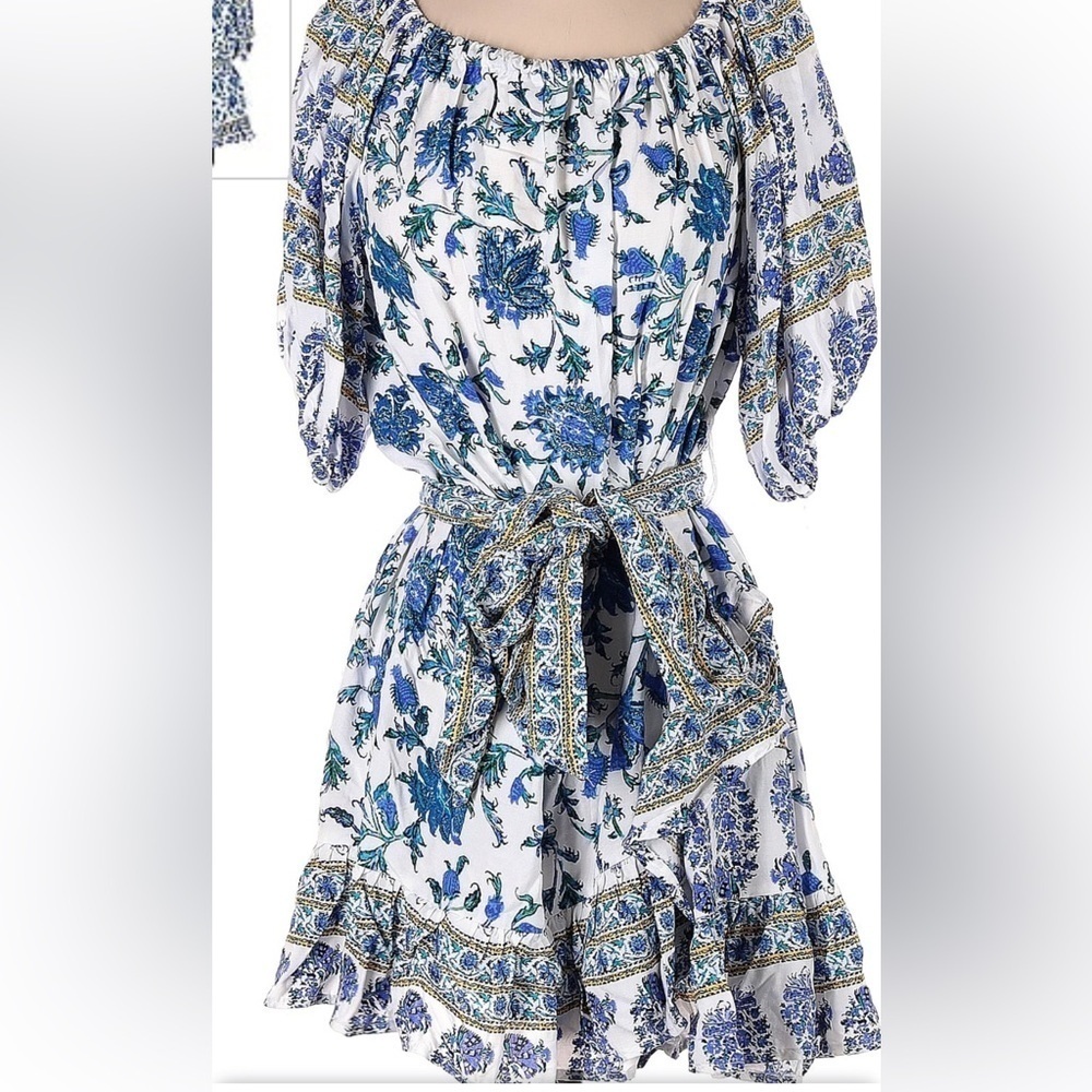 NWOT Nicole Miller Artelier Peasant BOHO Rayon Dress M